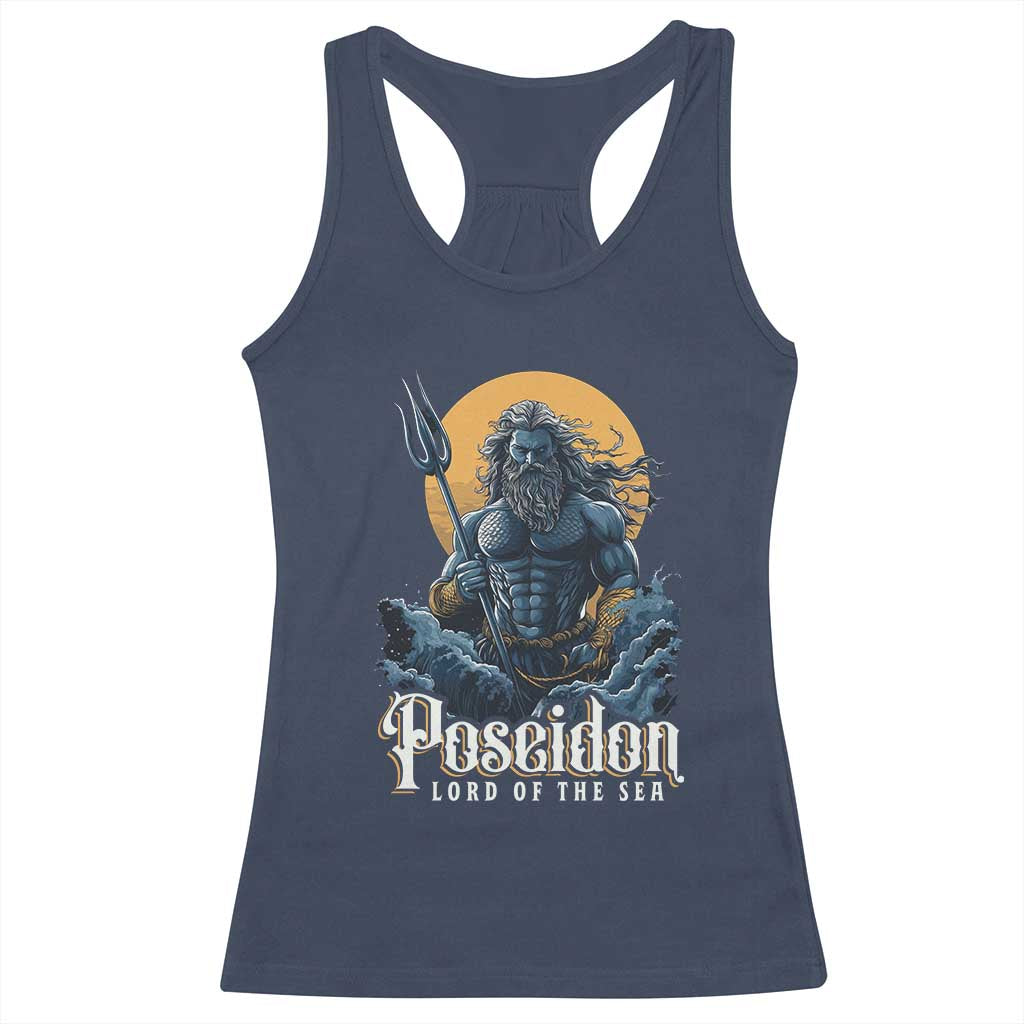Ancient Greek Mythology Poseidon Racerback Tank Top Lord Of The Sea Trident