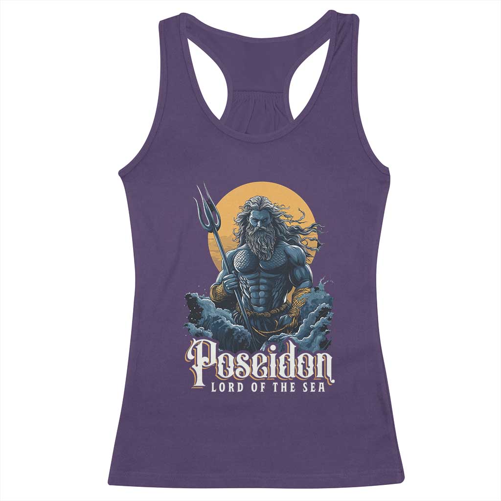 Ancient Greek Mythology Poseidon Racerback Tank Top Lord Of The Sea Trident