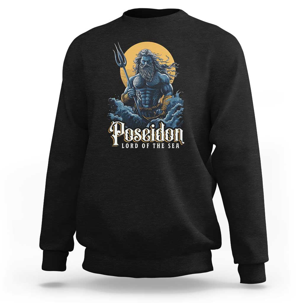 Ancient Greek Mythology Poseidon Sweatshirt Lord Of The Sea Trident