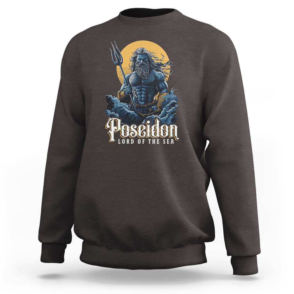 Ancient Greek Mythology Poseidon Sweatshirt Lord Of The Sea Trident