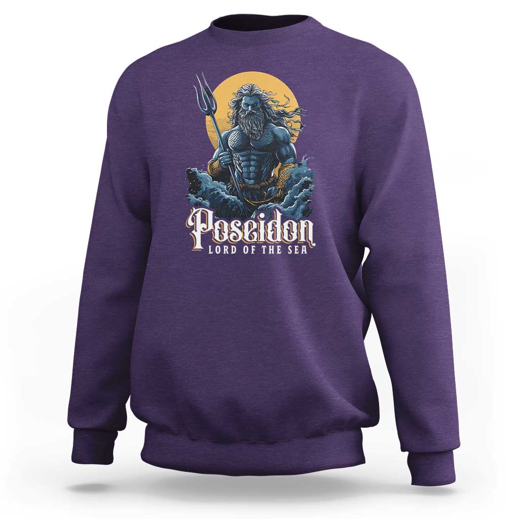 Ancient Greek Mythology Poseidon Sweatshirt Lord Of The Sea Trident
