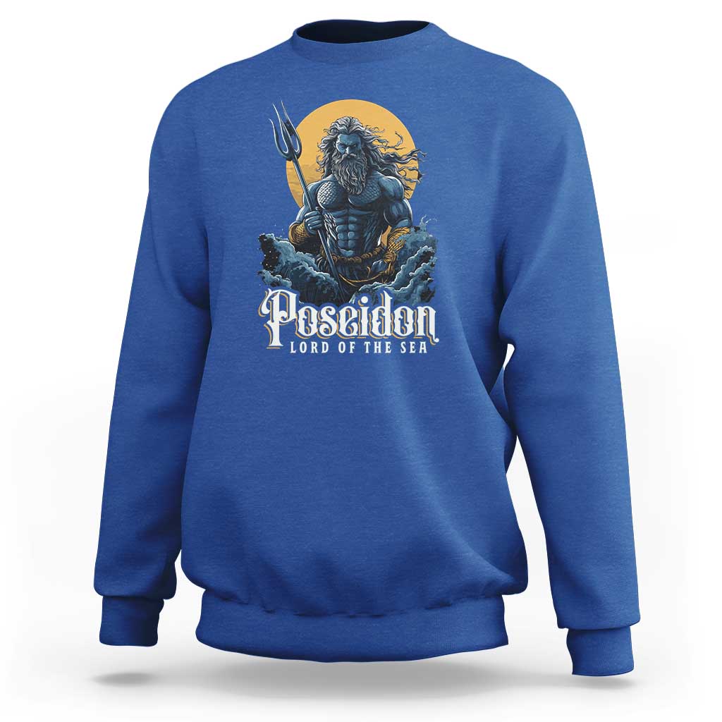 Ancient Greek Mythology Poseidon Sweatshirt Lord Of The Sea Trident