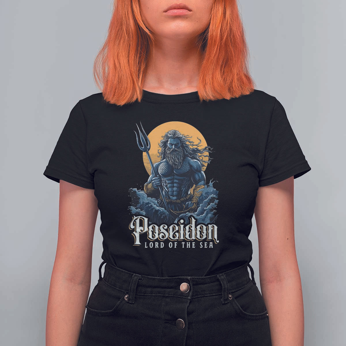 Ancient Greek Mythology Poseidon T Shirt For Women Lord Of The Sea Trident