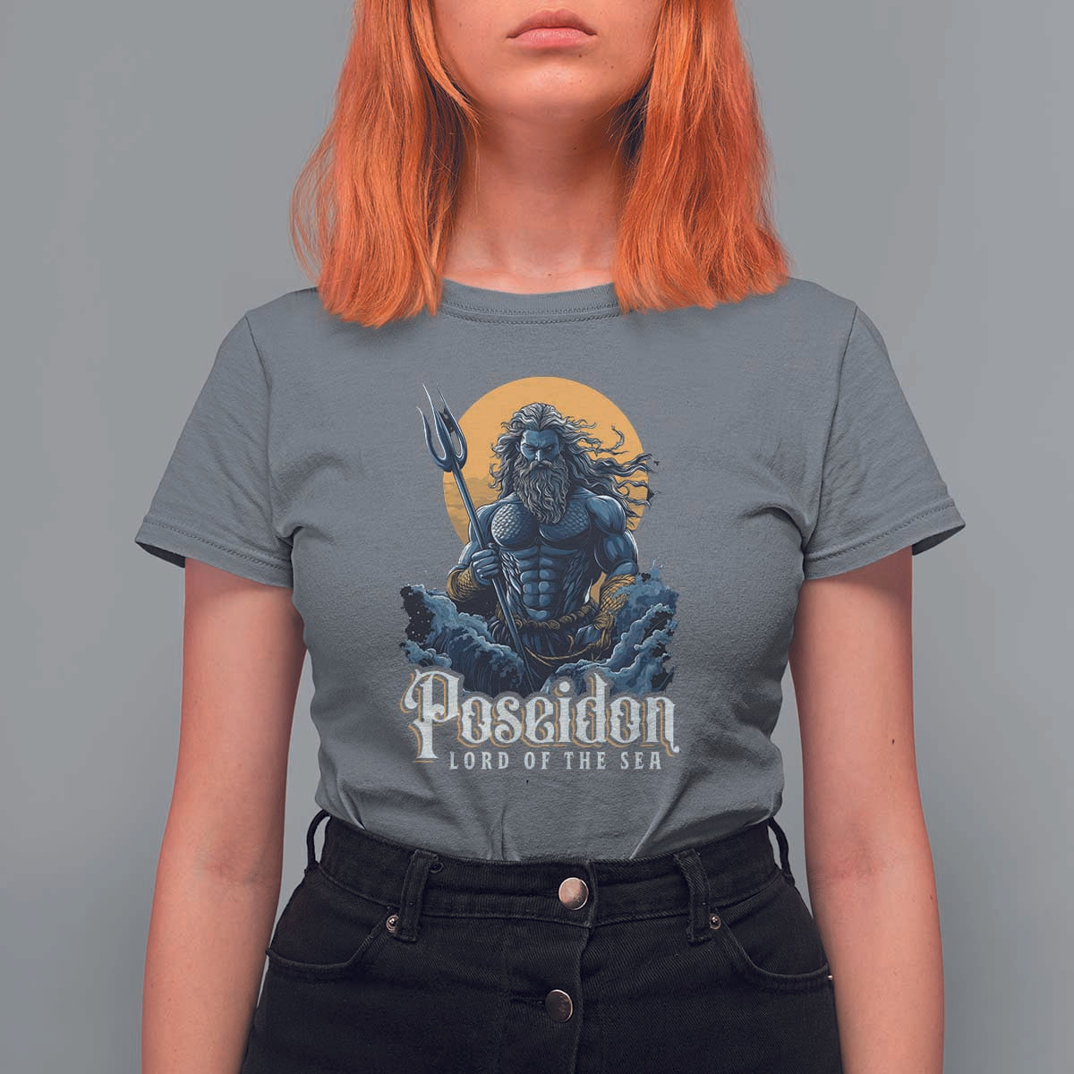 Ancient Greek Mythology Poseidon T Shirt For Women Lord Of The Sea Trident