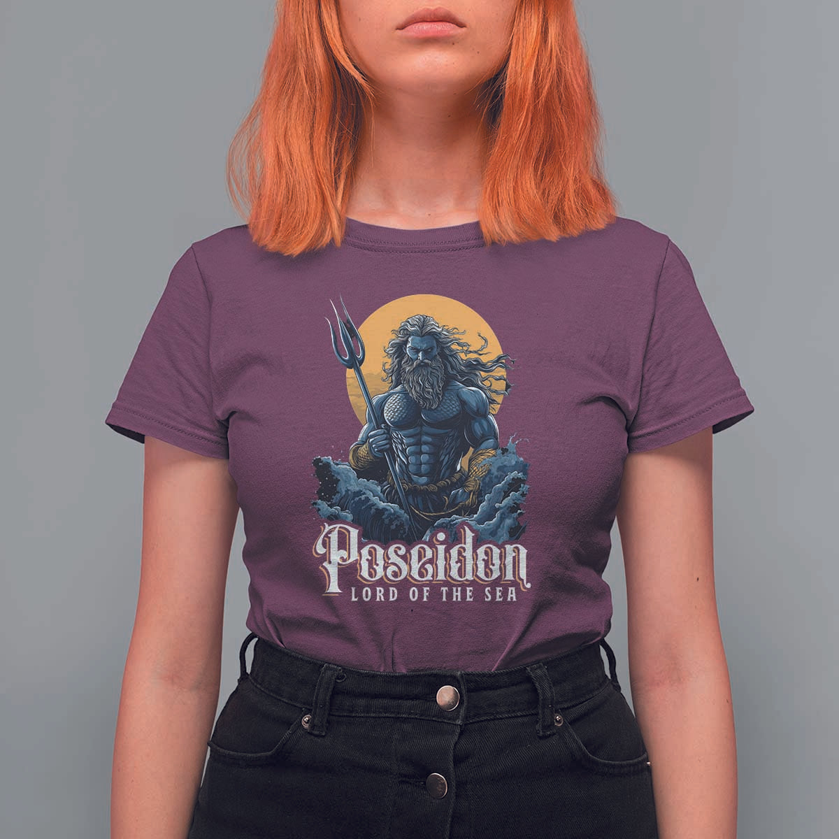Ancient Greek Mythology Poseidon T Shirt For Women Lord Of The Sea Trident