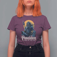 Ancient Greek Mythology Poseidon T Shirt For Women Lord Of The Sea Trident