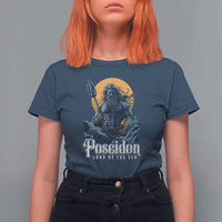 Ancient Greek Mythology Poseidon T Shirt For Women Lord Of The Sea Trident