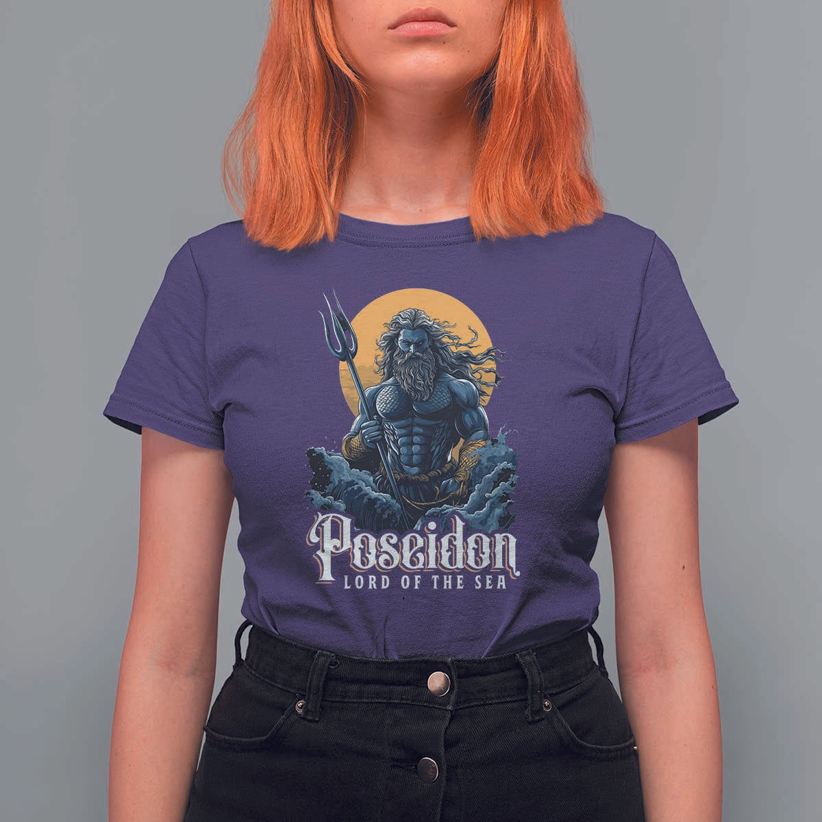 Ancient Greek Mythology Poseidon T Shirt For Women Lord Of The Sea Trident