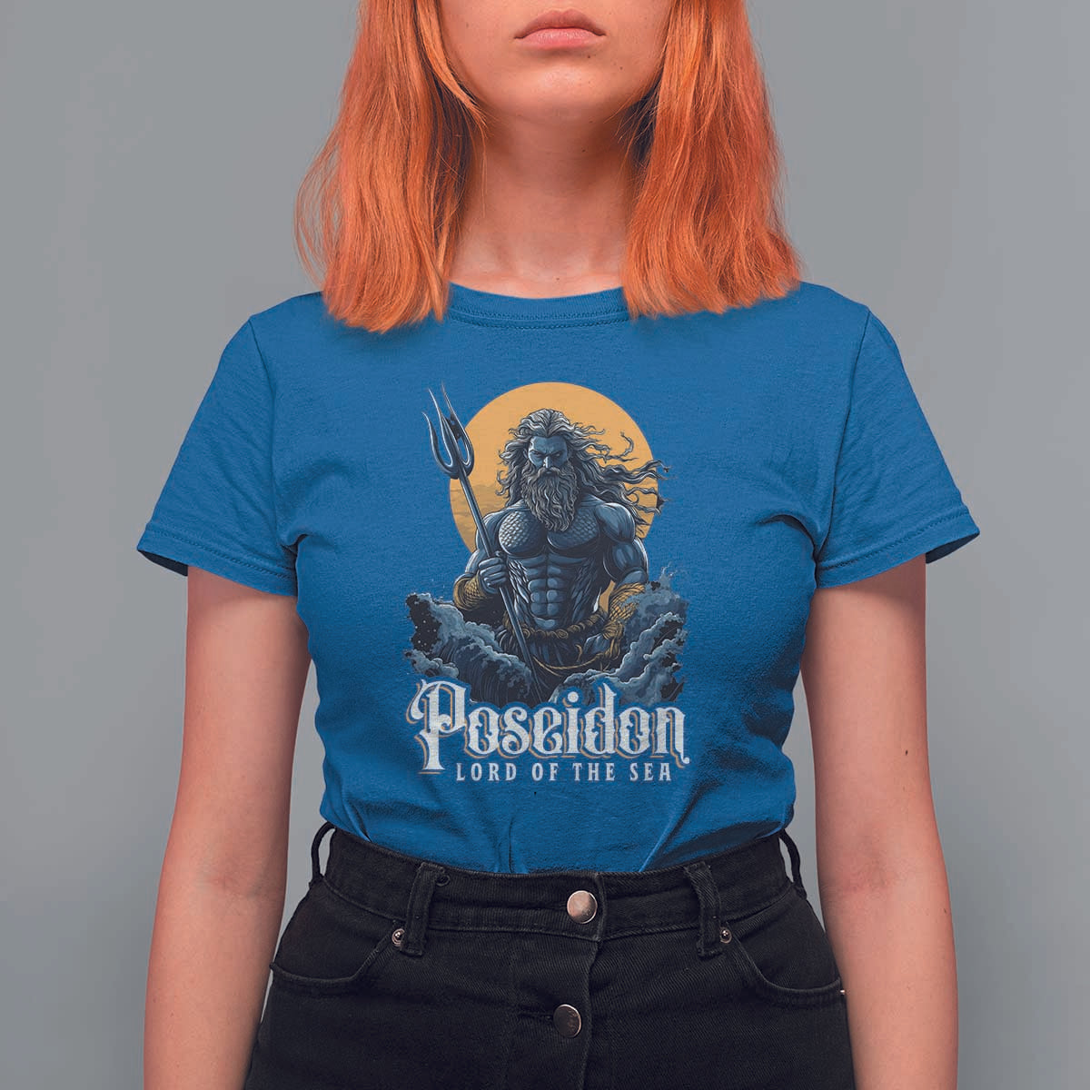 Ancient Greek Mythology Poseidon T Shirt For Women Lord Of The Sea Trident