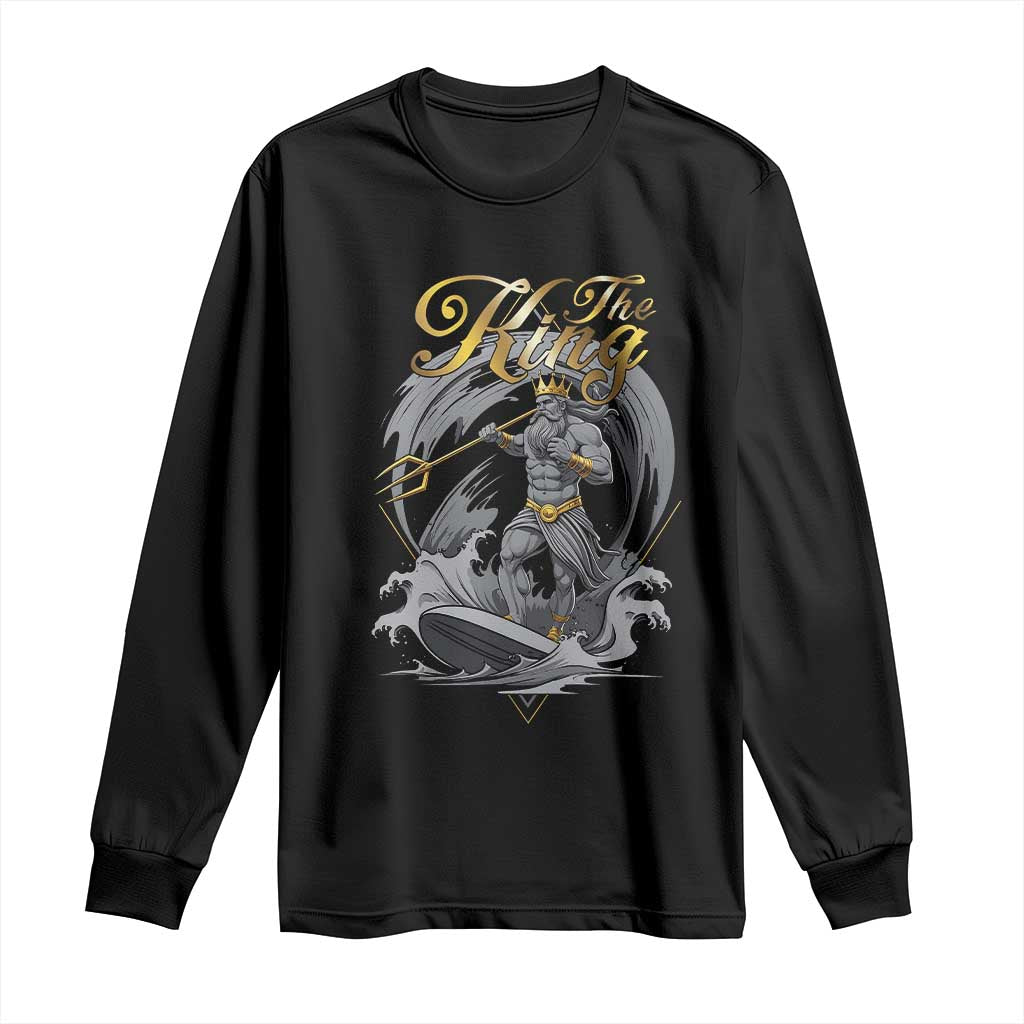 Greek Mythology Poseidon Long Sleeve Shirt The King Triton Mermaid Dad