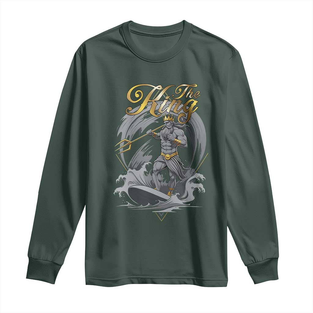 Greek Mythology Poseidon Long Sleeve Shirt The King Triton Mermaid Dad