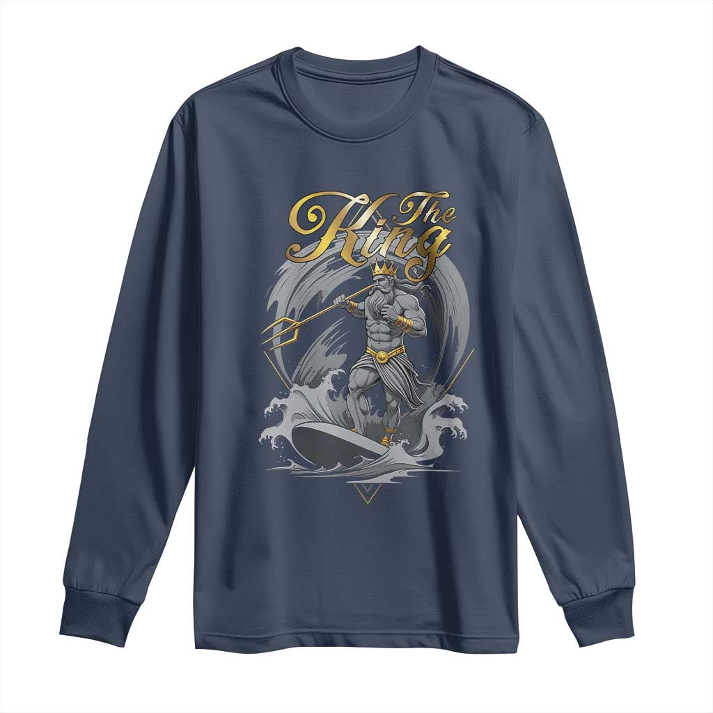 Greek Mythology Poseidon Long Sleeve Shirt The King Triton Mermaid Dad