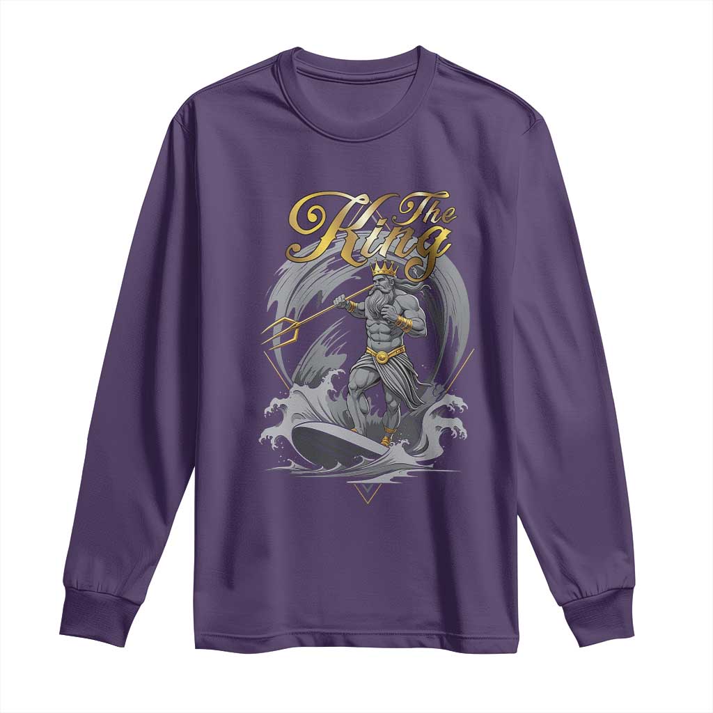 Greek Mythology Poseidon Long Sleeve Shirt The King Triton Mermaid Dad
