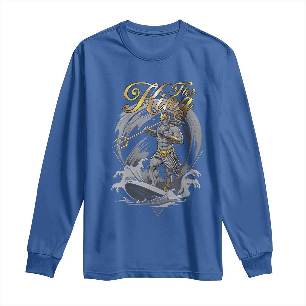 Greek Mythology Poseidon Long Sleeve Shirt The King Triton Mermaid Dad