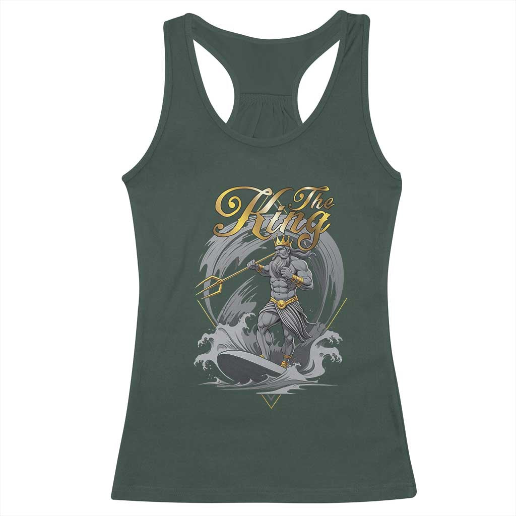 Greek Mythology Poseidon Racerback Tank Top The King Triton Mermaid Dad