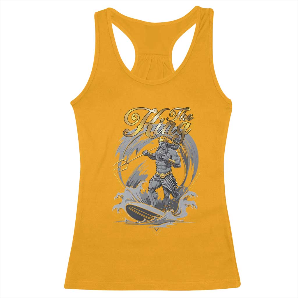 Greek Mythology Poseidon Racerback Tank Top The King Triton Mermaid Dad