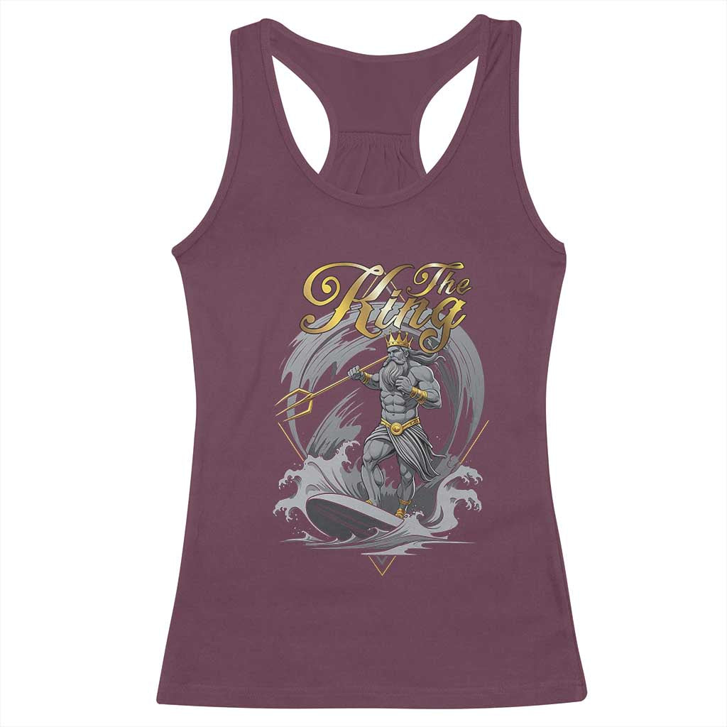 Greek Mythology Poseidon Racerback Tank Top The King Triton Mermaid Dad