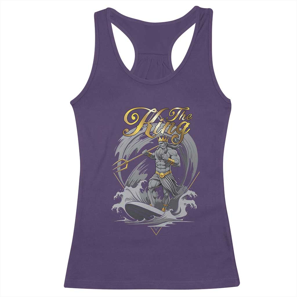 Greek Mythology Poseidon Racerback Tank Top The King Triton Mermaid Dad