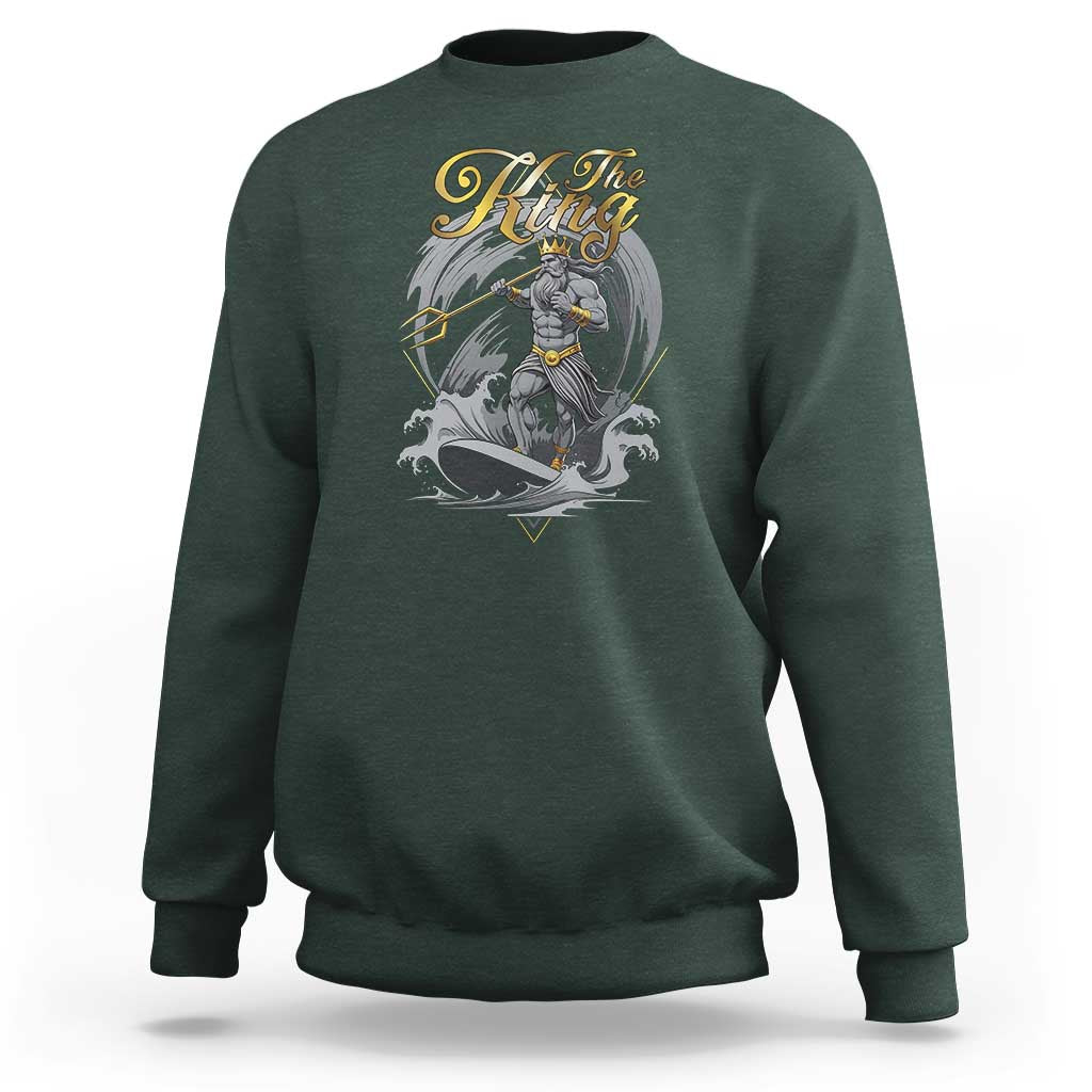 Greek Mythology Poseidon Sweatshirt The King Triton Mermaid Dad