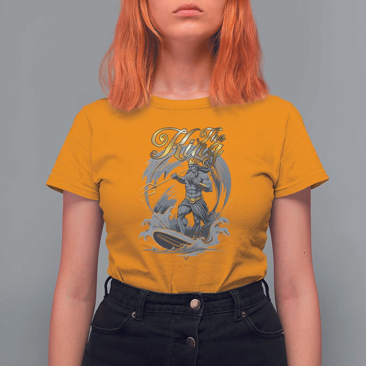 Greek Mythology Poseidon T Shirt For Women The King Triton Mermaid Dad