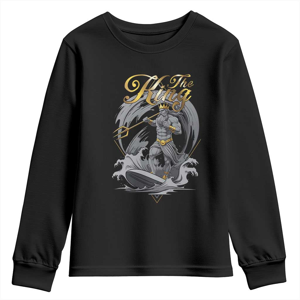 Greek Mythology Poseidon Youth Sweatshirt The King Triton Mermaid Dad