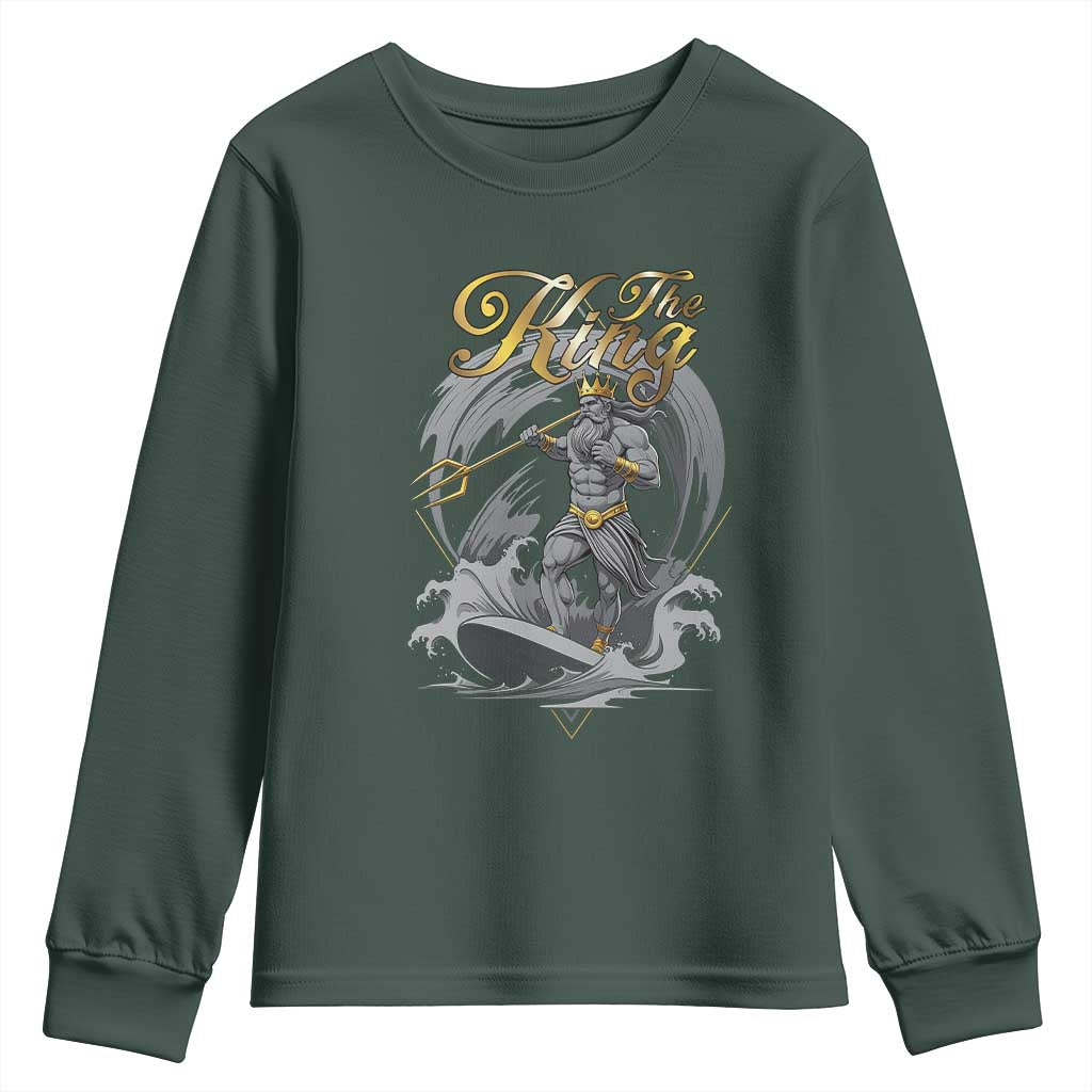 Greek Mythology Poseidon Youth Sweatshirt The King Triton Mermaid Dad