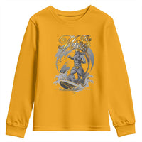 Greek Mythology Poseidon Youth Sweatshirt The King Triton Mermaid Dad