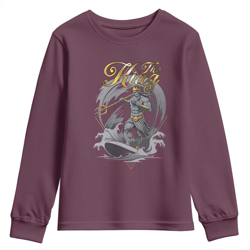 Greek Mythology Poseidon Youth Sweatshirt The King Triton Mermaid Dad