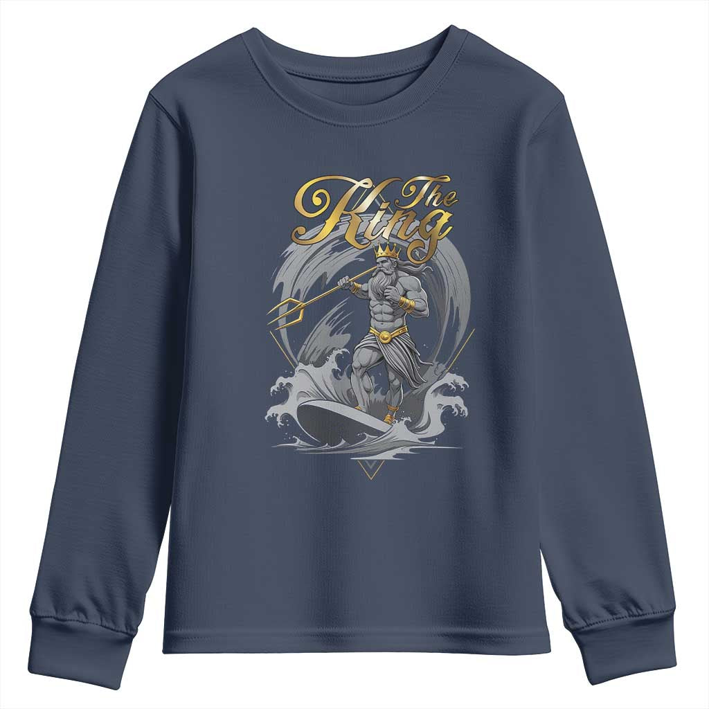 Greek Mythology Poseidon Youth Sweatshirt The King Triton Mermaid Dad