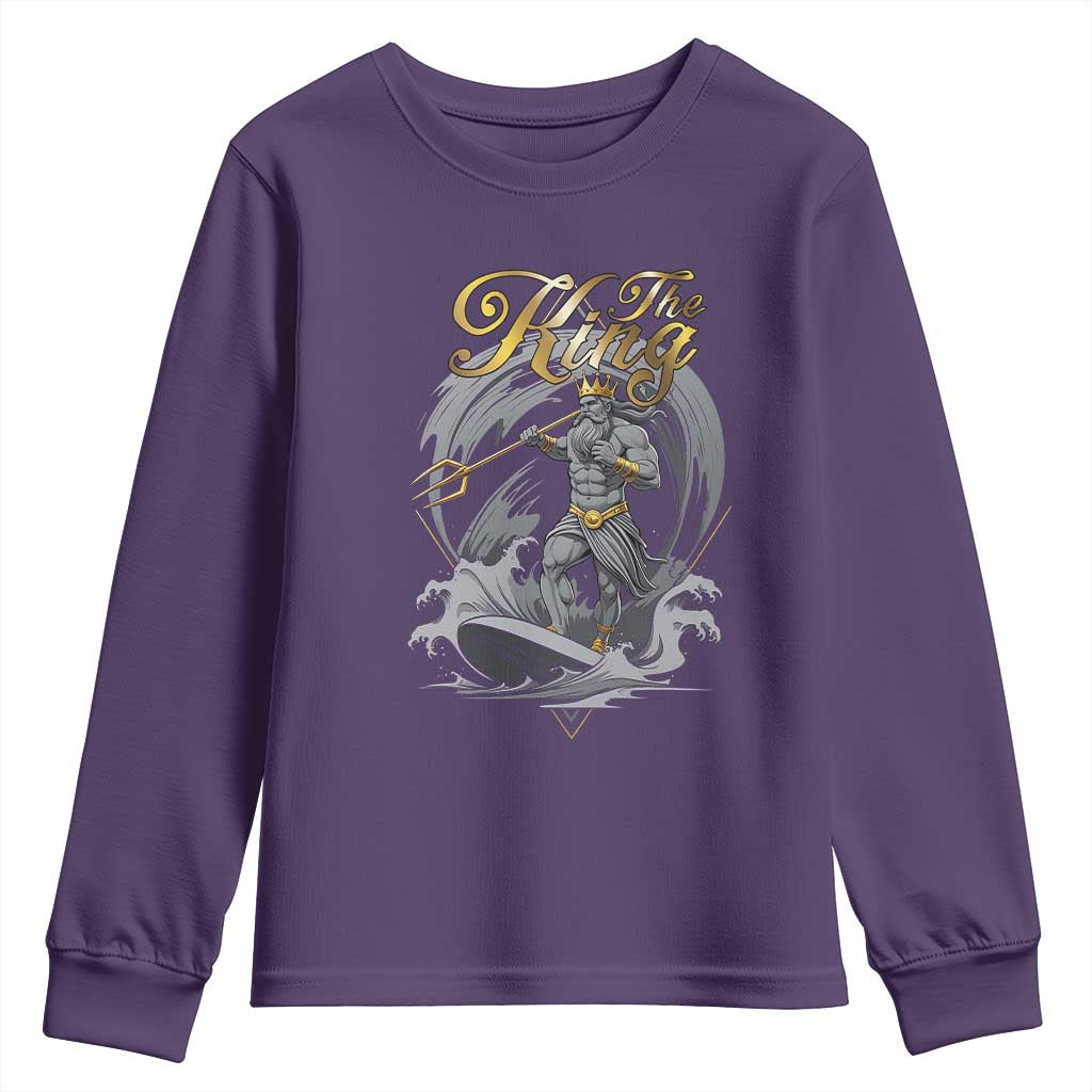 Greek Mythology Poseidon Youth Sweatshirt The King Triton Mermaid Dad