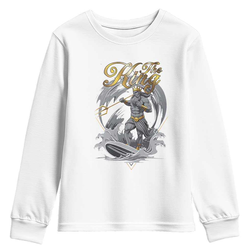 Greek Mythology Poseidon Youth Sweatshirt The King Triton Mermaid Dad