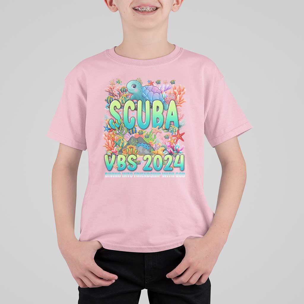 Scuba VBS 2024 T Shirt For Kid Diving Into Friendship Vacation Bible School - Wonder Print Shop