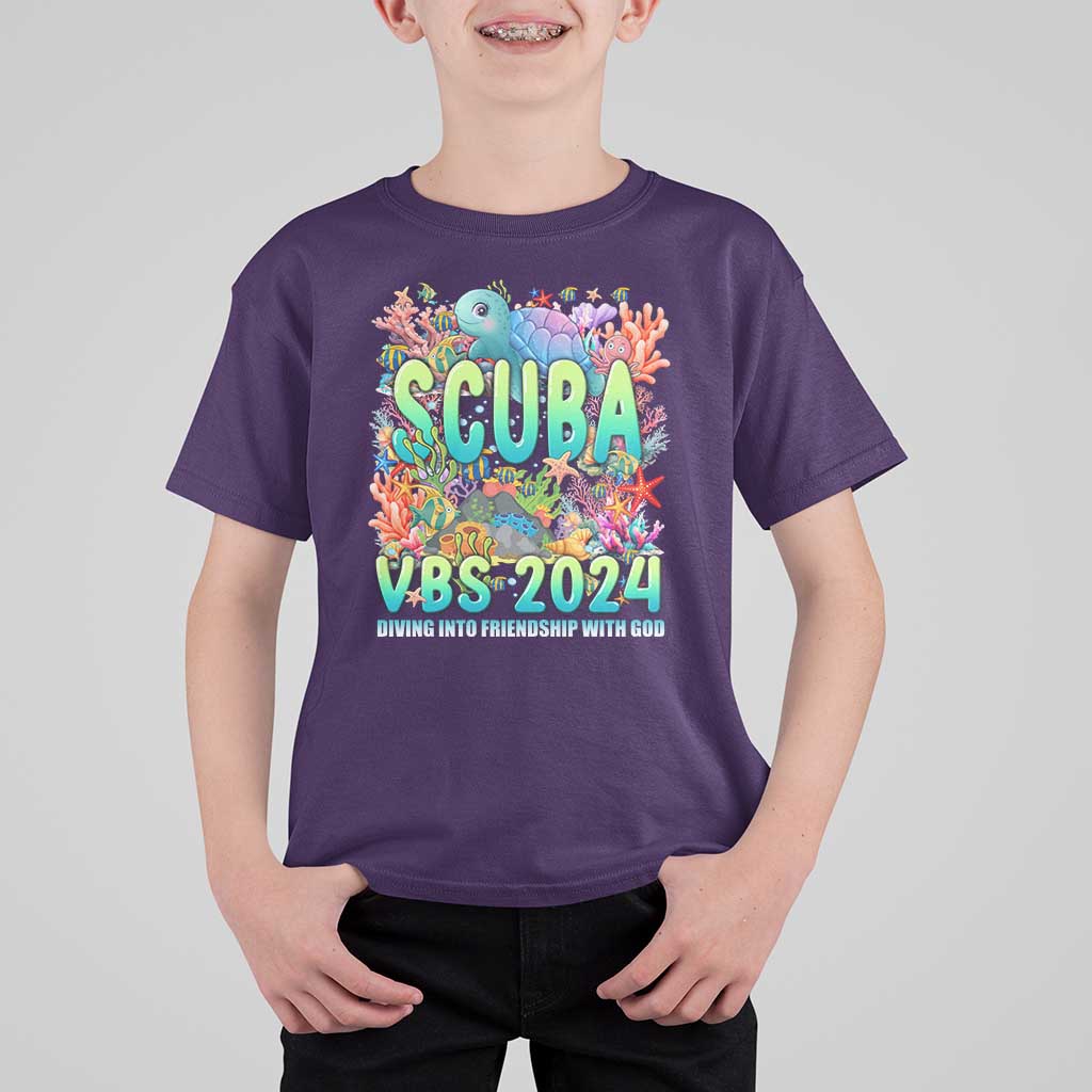 Scuba VBS 2024 T Shirt For Kid Diving Into Friendship Vacation Bible School - Wonder Print Shop