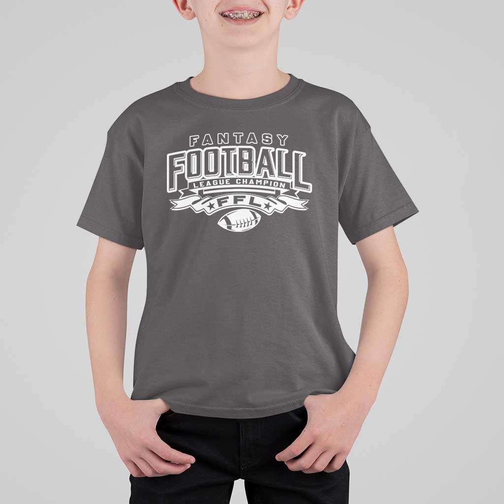 Funny Fantasy Football League Champion T Shirt For Kid - Wonder Print Shop