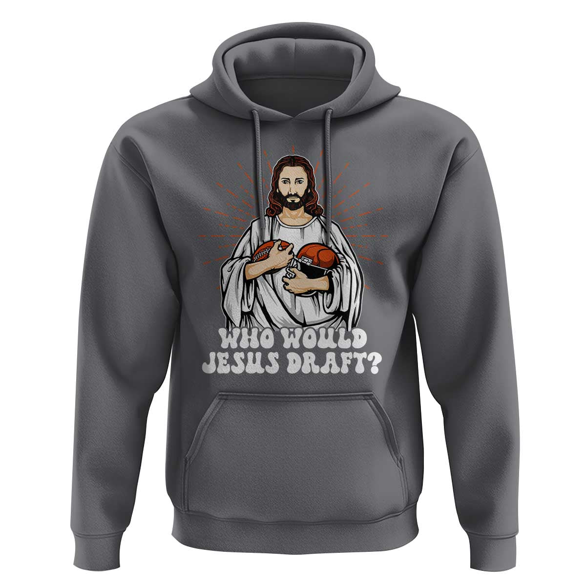 Funny Fantasy Football Hoodie Who Would Jesus Draft - Wonder Print Shop