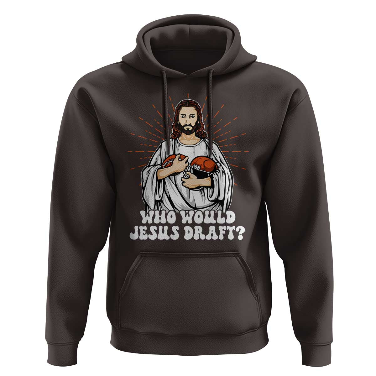 Funny Fantasy Football Hoodie Who Would Jesus Draft - Wonder Print Shop