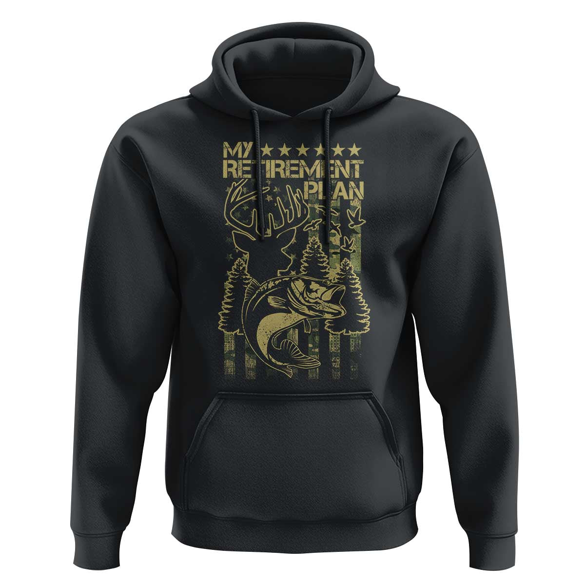 Funny My Retirement Plan Hunting Fishing Hoodie - Wonder Print Shop