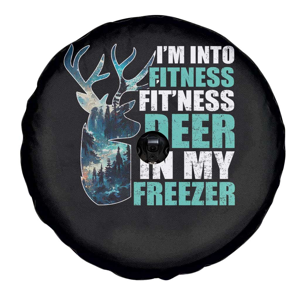 Funny Hunting Spare Tire Cover I'm Into Fitness Fit'Ness Deer In My Freezer Deer