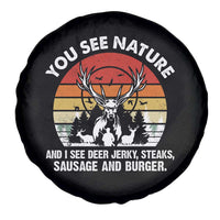 Funny Hunting Spare Tire Cover You See Nature I See Deer Jerky
