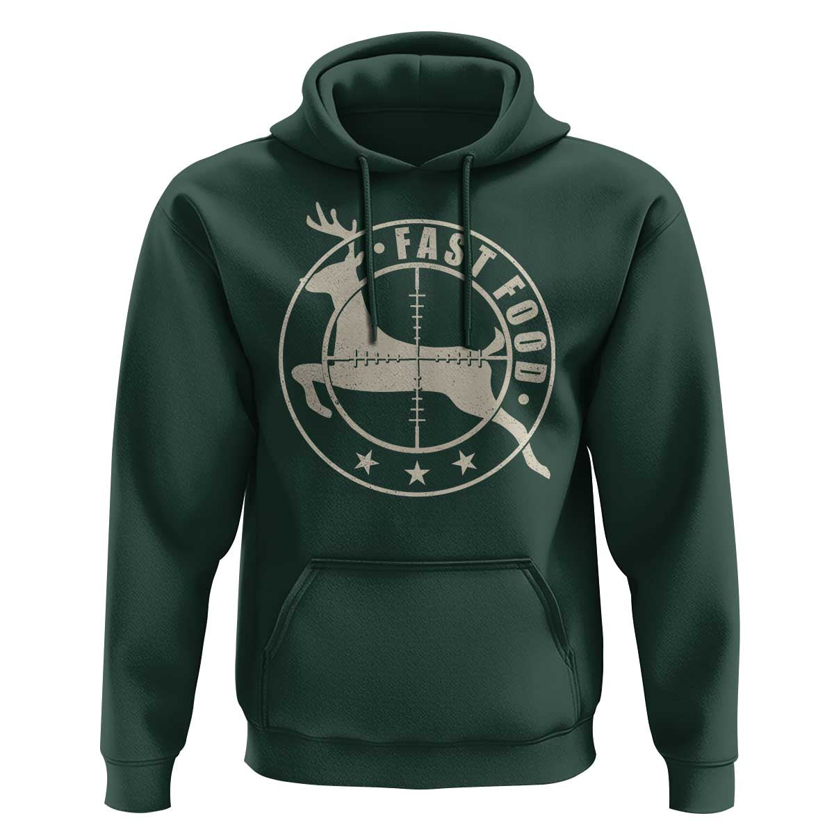 Funny Hunting Hoodie Fast Food Deer Hunter - Wonder Print Shop