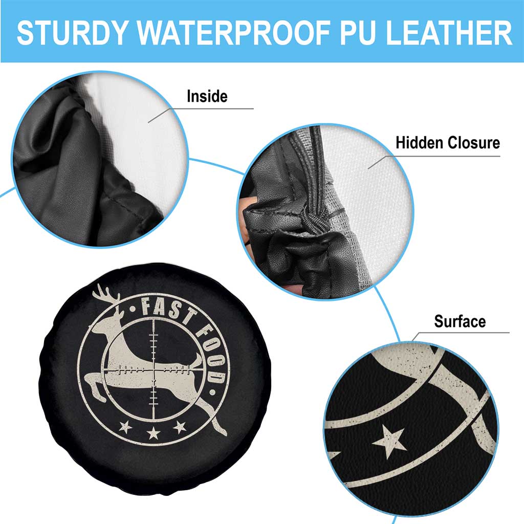 Funny Hunting Spare Tire Cover Fast Food Deer Hunter