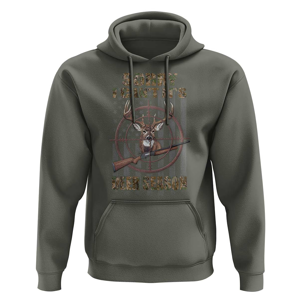 Funny Hunting Hoodie Sorry I Can't It's Deer Season - Wonder Print Shop
