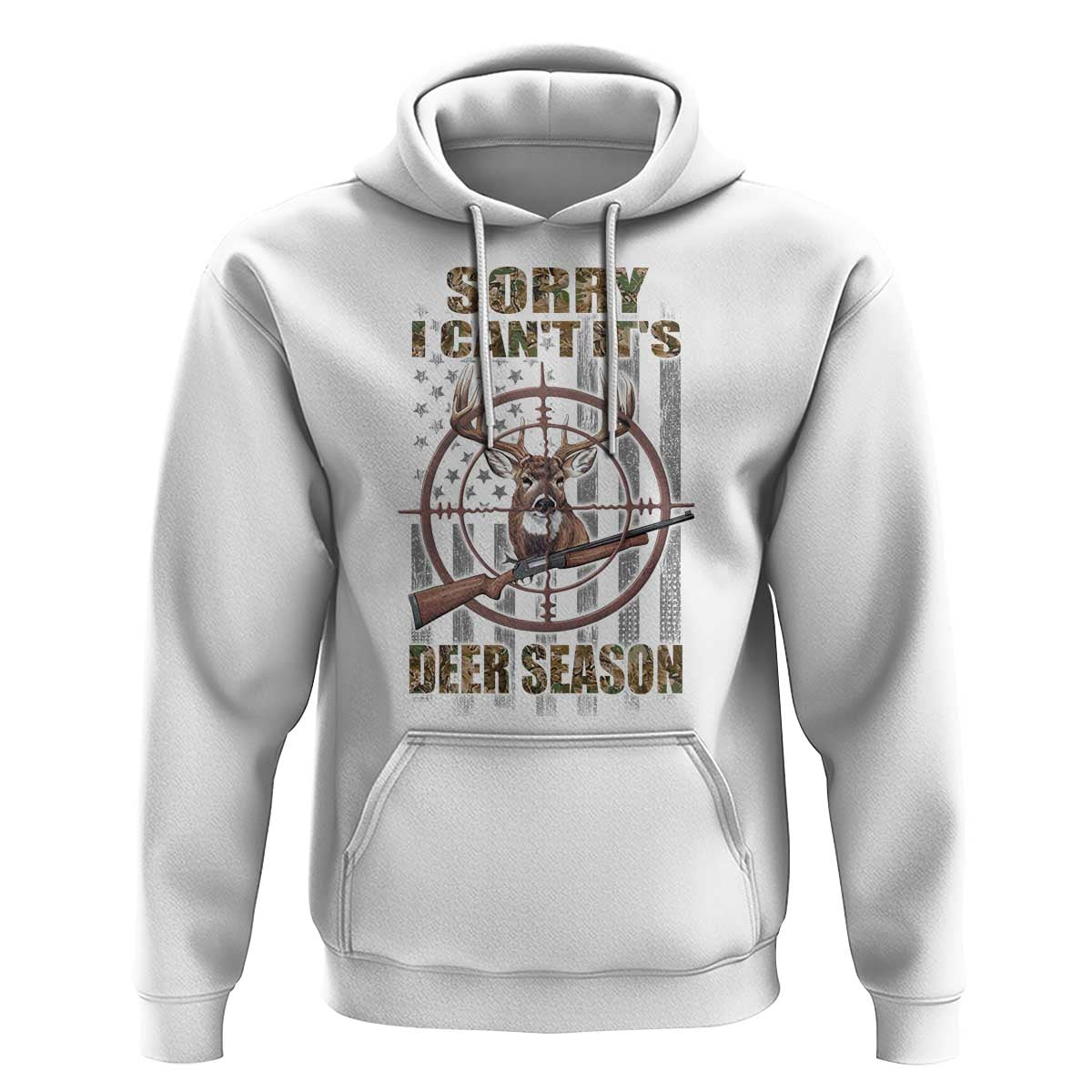 Funny Hunting Hoodie Sorry I Can't It's Deer Season - Wonder Print Shop