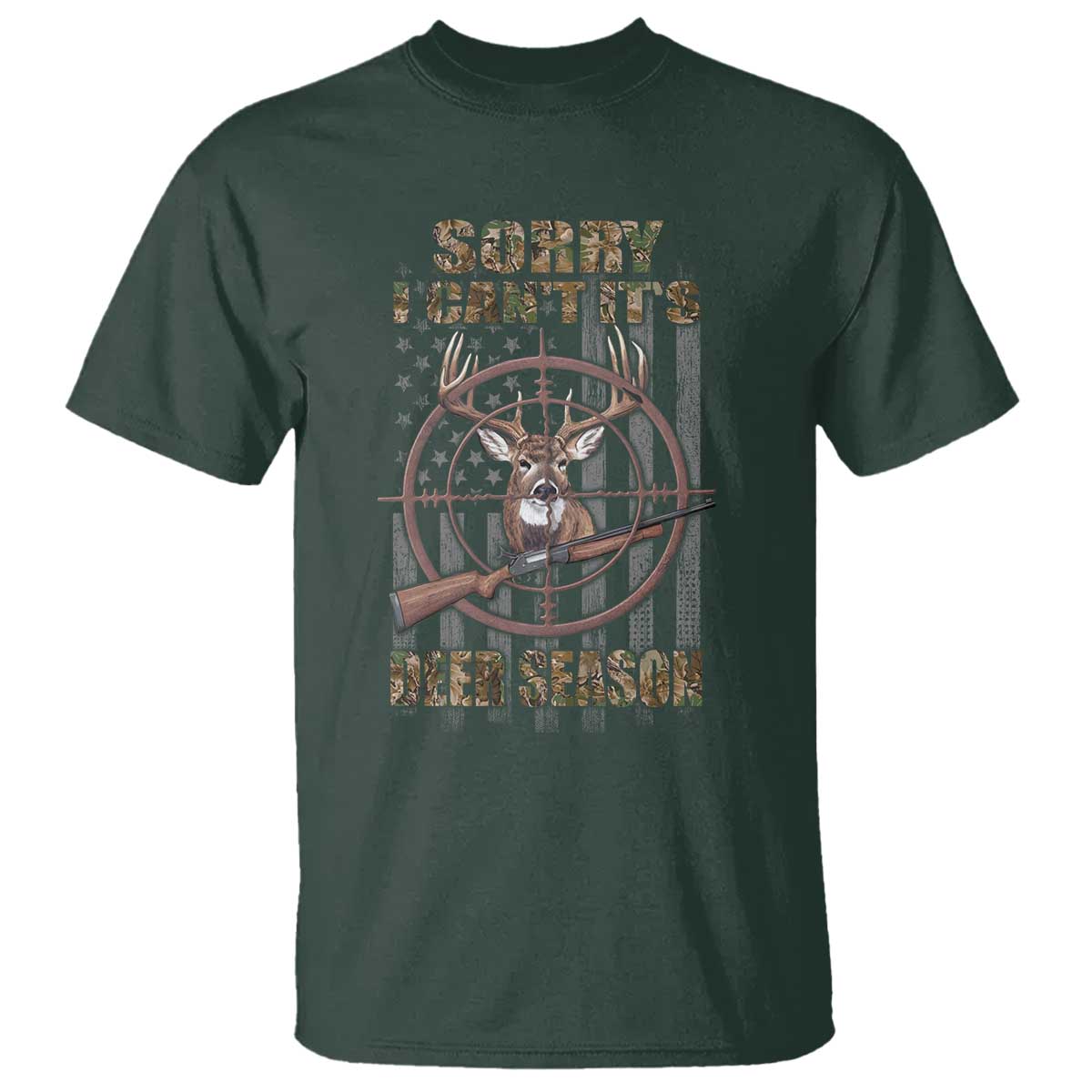 Funny Hunting T Shirt Sorry I Can't It's Deer Season - Wonder Print Shop