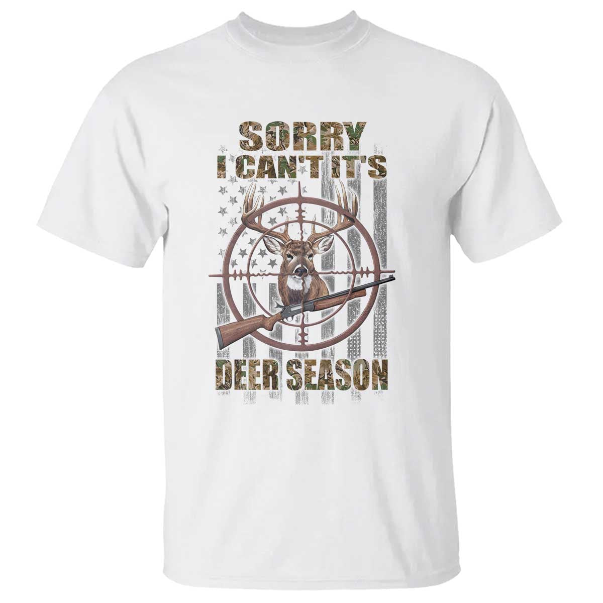 Funny Hunting T Shirt Sorry I Can't It's Deer Season - Wonder Print Shop