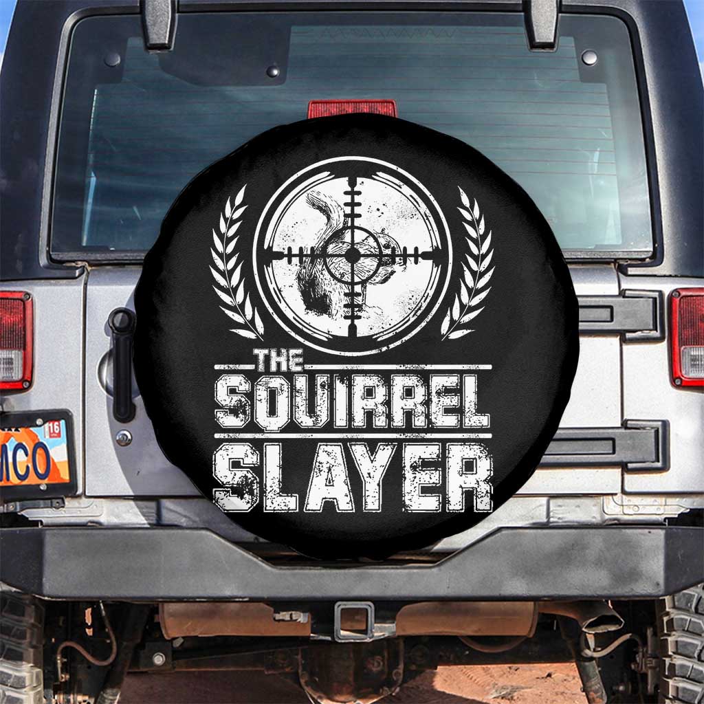 Funny Hunting Squirrel Slayer Retro Spare Tire Cover