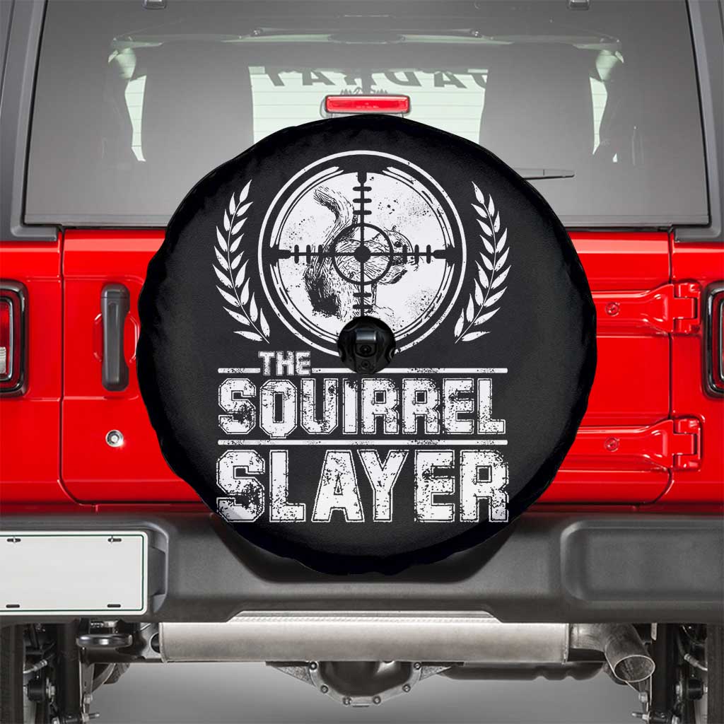 Funny Hunting Squirrel Slayer Retro Spare Tire Cover