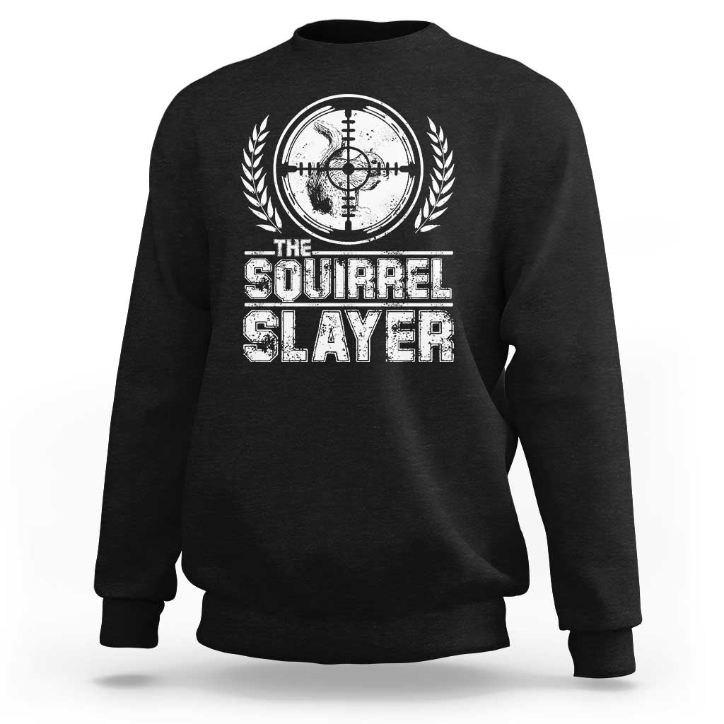 Funny Hunting Squirrel Slayer Retro Sweatshirt - Wonder Print Shop