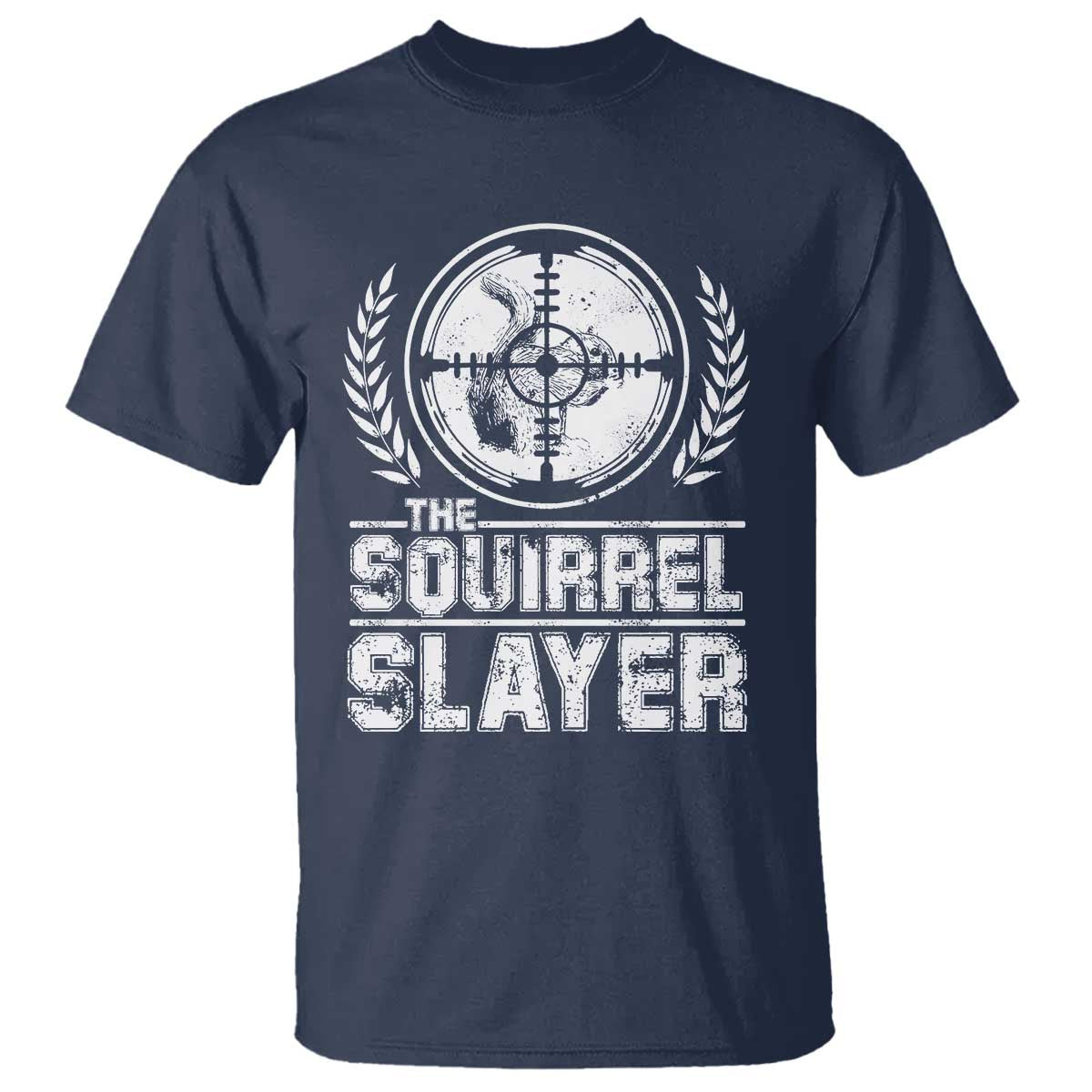 Funny Hunting Squirrel Slayer Retro T Shirt - Wonder Print Shop