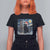 Christmas Black Cat T Shirt For Women Meowy Catmas Starry Night Santa Cat - Wonder Print Shop